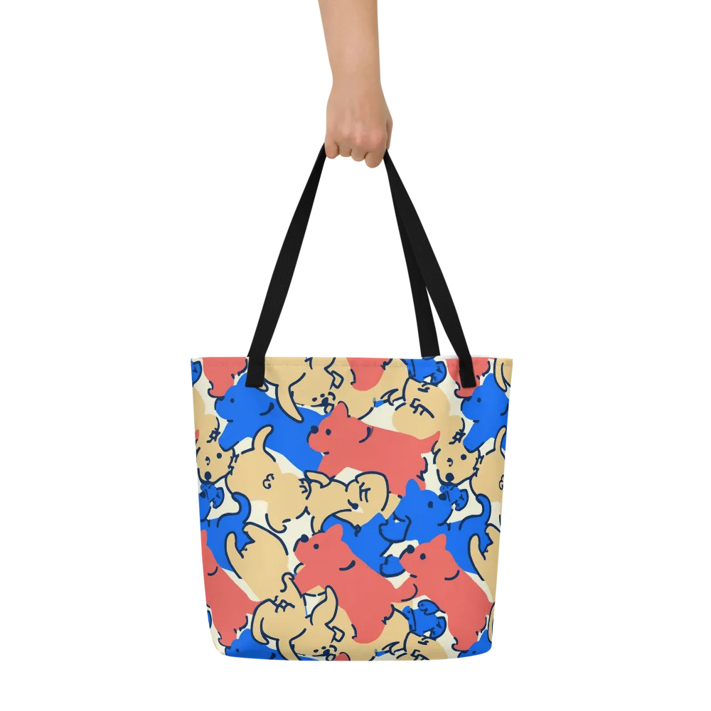 Pop Parade Pups on Large Tote Bag W/ Pocket — Front