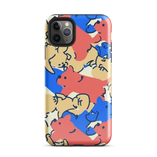 Pop Parade Pups on a Tough Case for iPhone®