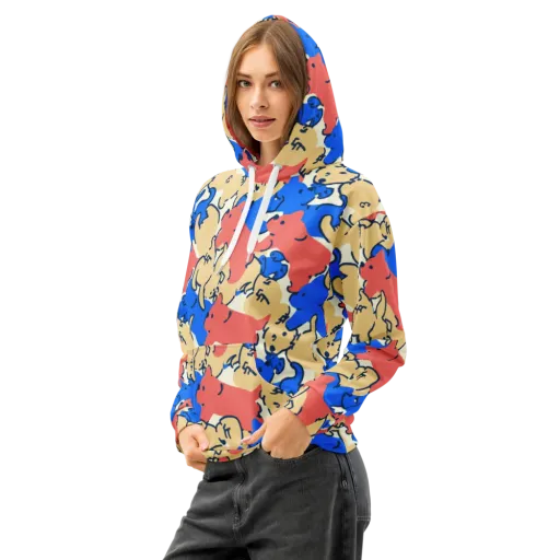 Pop Parade Pups on a Cotton Hoodie