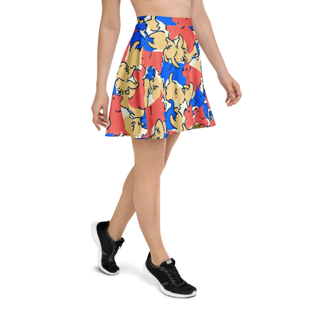 Pop Parade Pups on Skater Skirt — Right