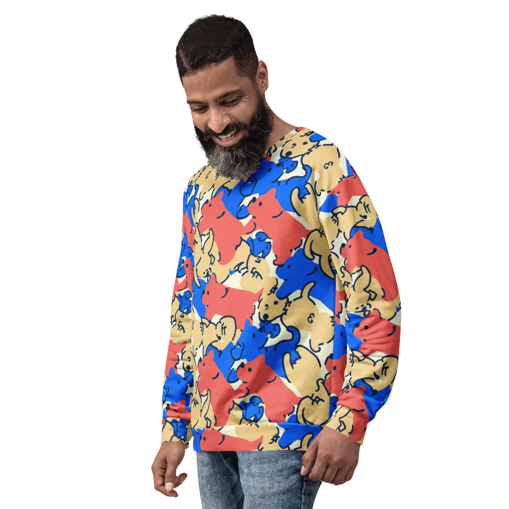 Pop Parade Pups on Sweatshirt — Left Front
