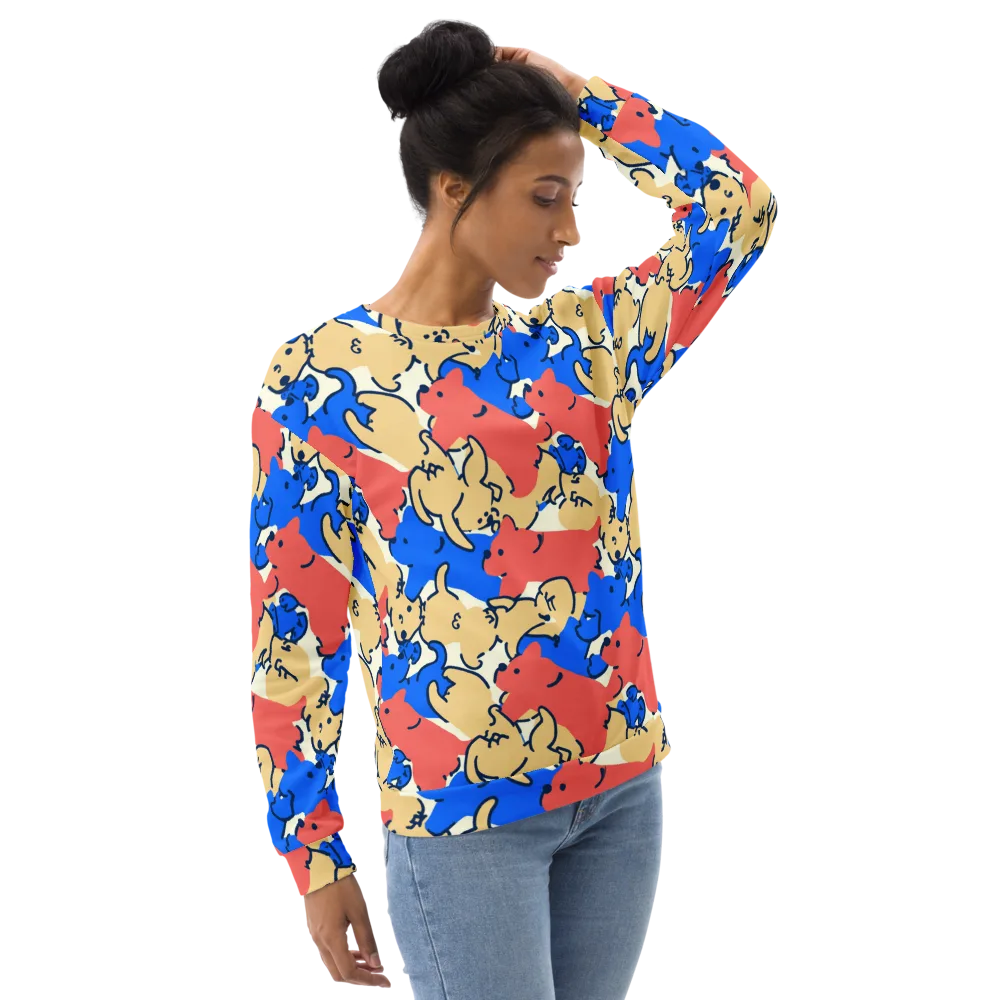 Pop Parade Pups on Sweatshirt — Right Front