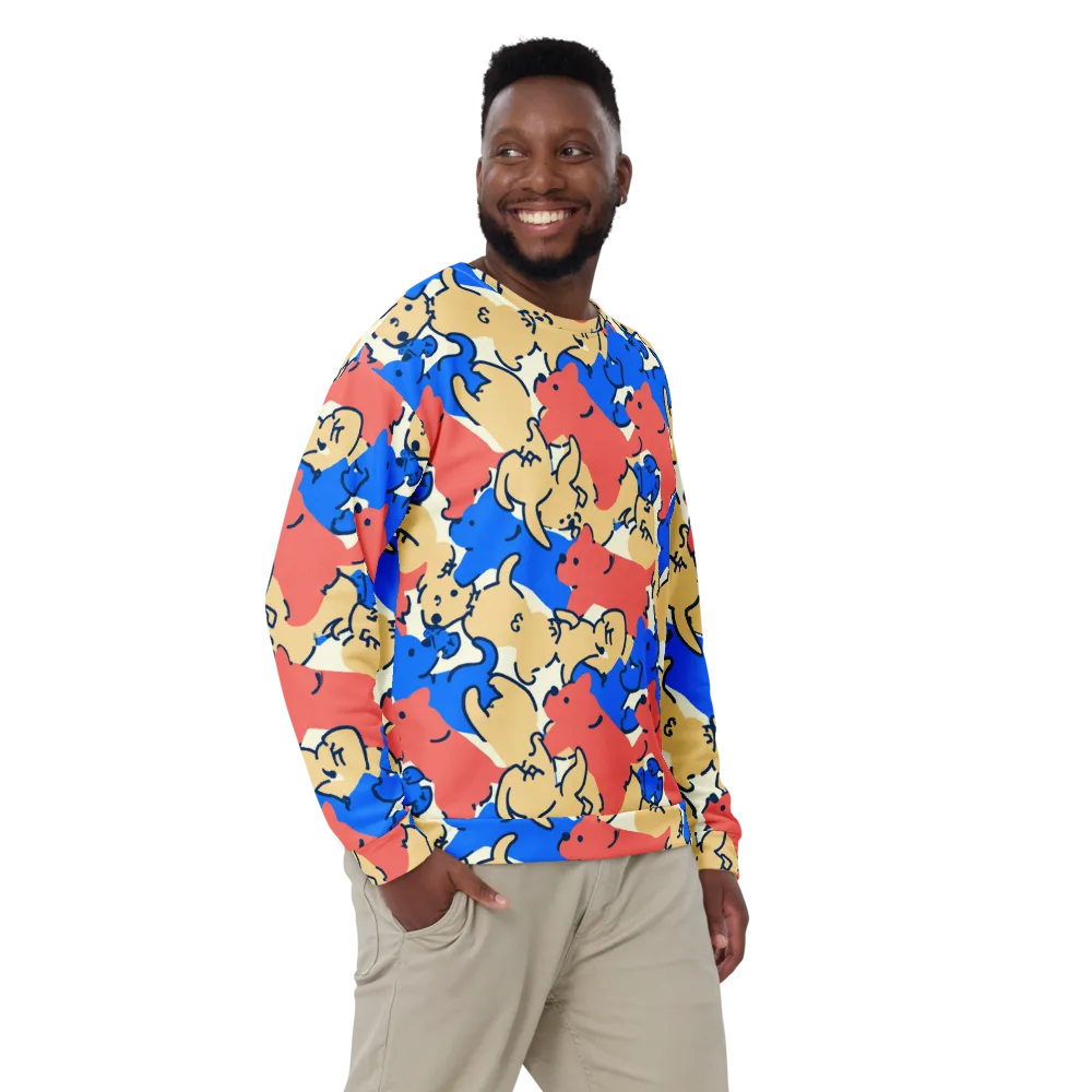 Pop Parade Pups on Sweatshirt — Front