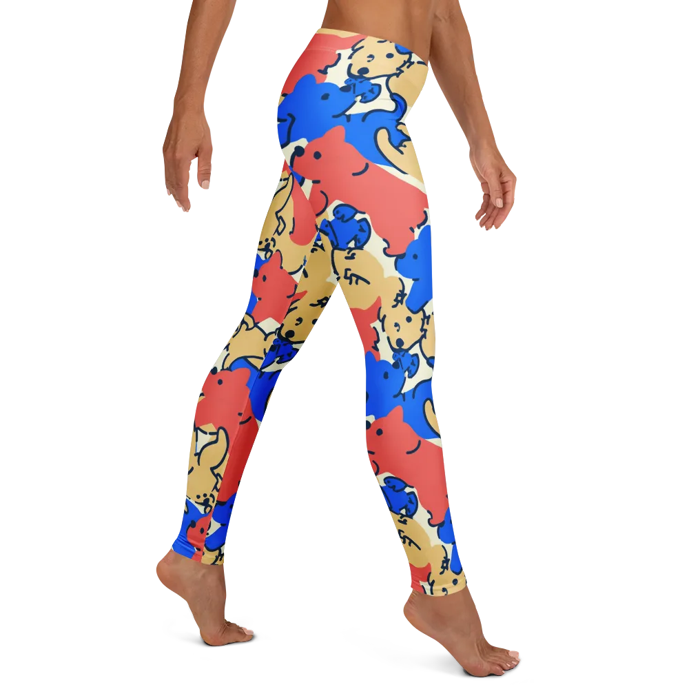 Pop Parade Pups on Leggings — Right