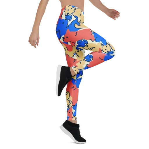 Pop Parade Pups on a Leggings