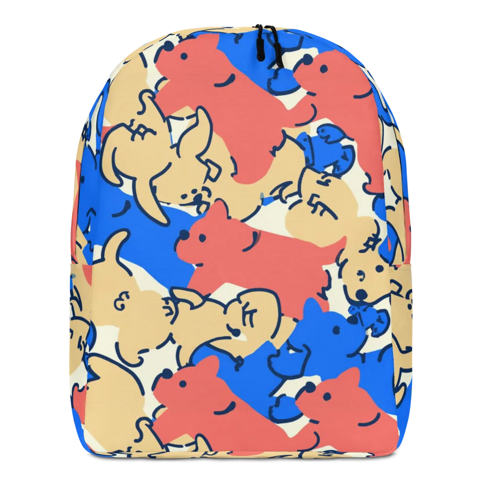 Pop Parade Pups on Minimalist Backpack — Front