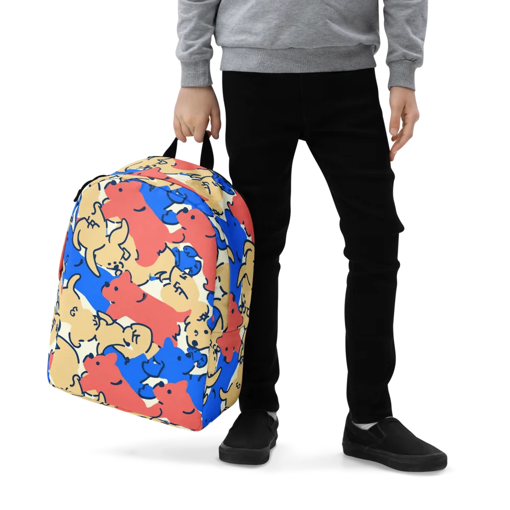 Pop Parade Pups on Minimalist Backpack — Zoomed-in