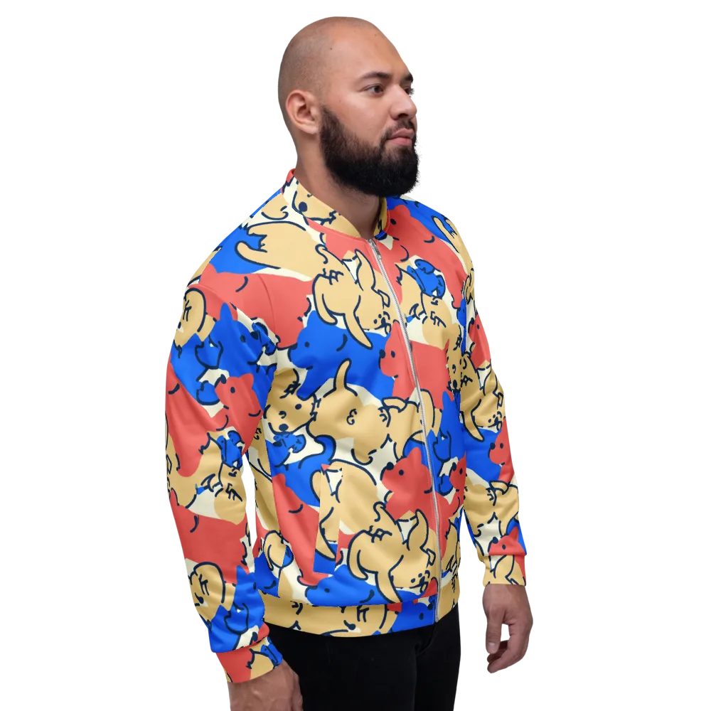 Pop Parade Pups on Bomber Jacket — Right