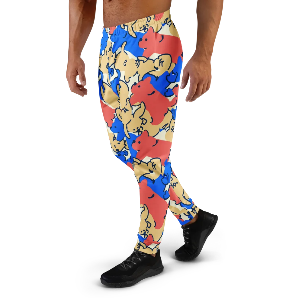 Pop Parade Pups on Men's Joggers — Left