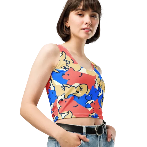 Pop Parade Pups on a Crop Top