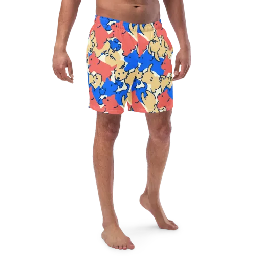 Pop Parade Pups on a Swim Trunks