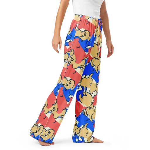 Pop Parade Pups on a Women's Pajama Pants