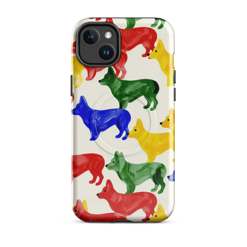 Colorful Canine Parade on MagSafe Tough Case for iPhone® — Front