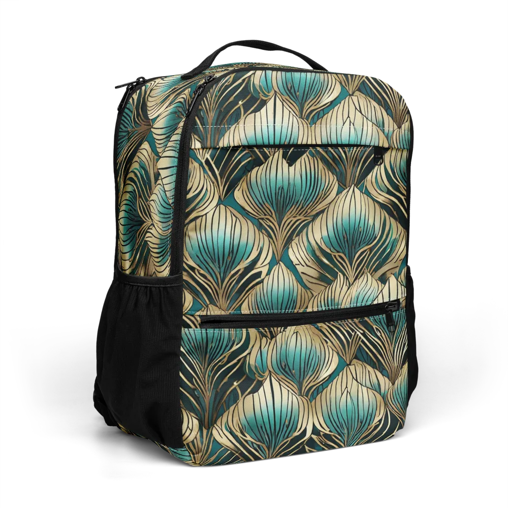 Turquoise Allium on Utility Backpack — Right Front