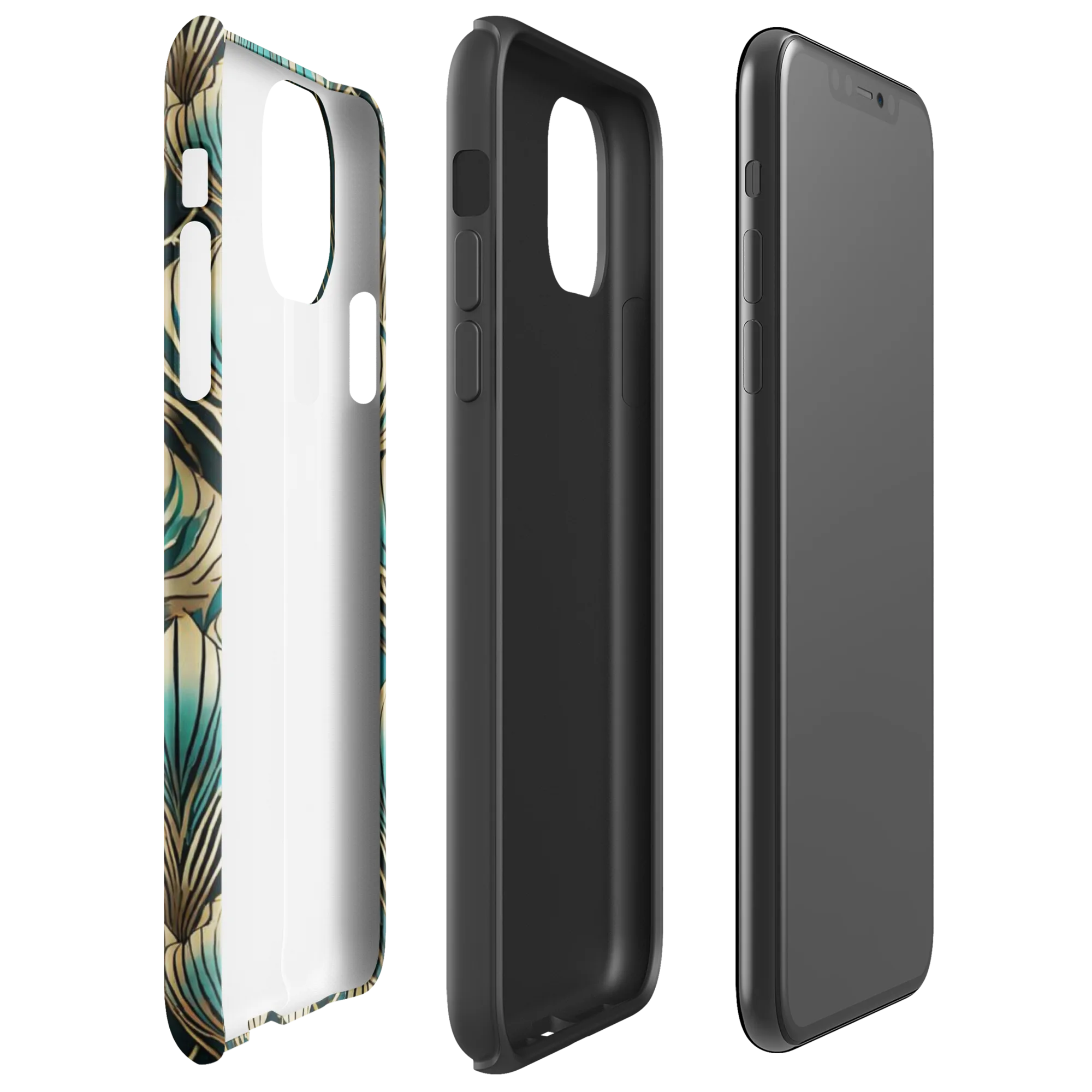 Turquoise Allium on Tough Case for iPhone® — Right