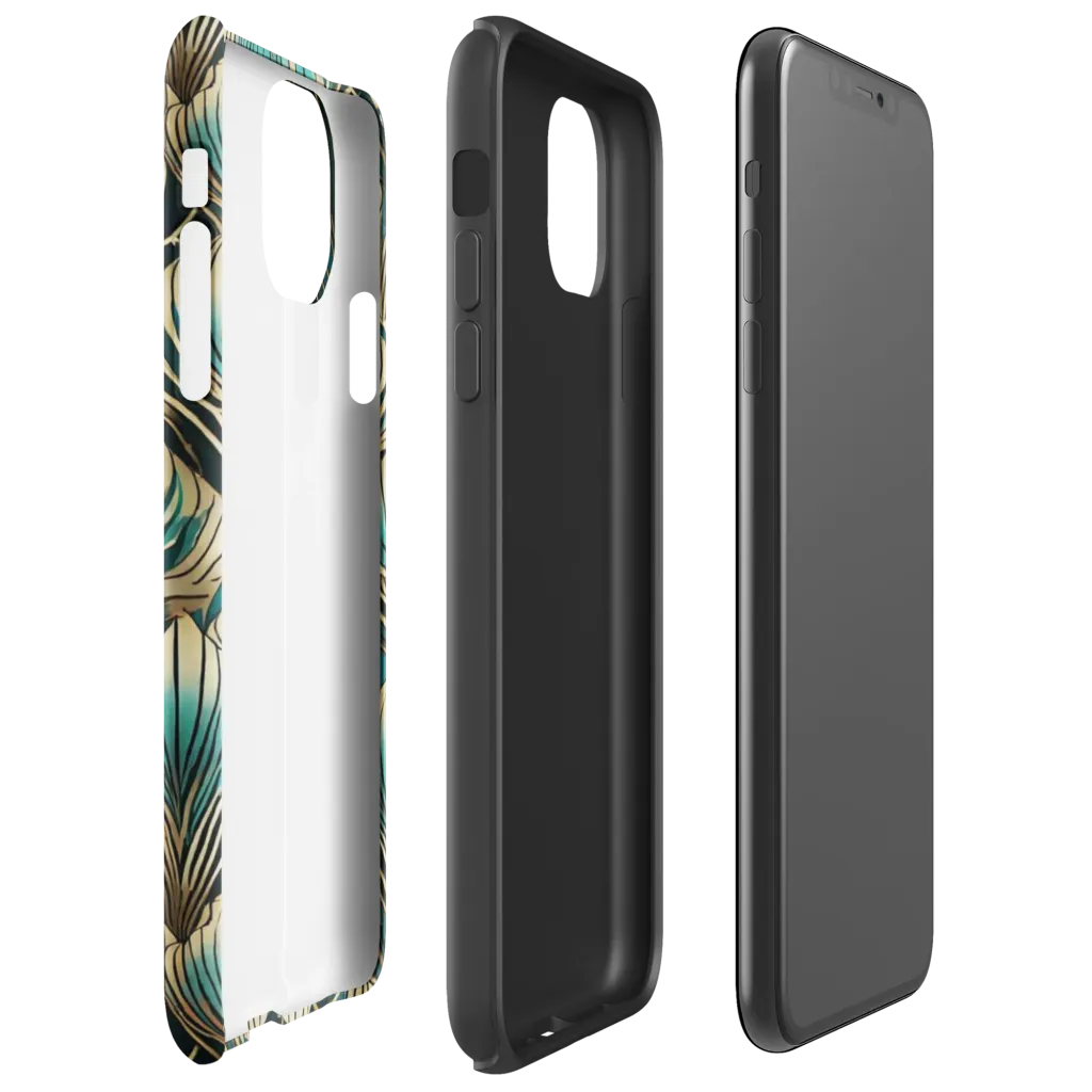 Turquoise Allium on Tough Case for iPhone® — Right