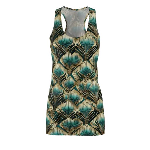 Turquoise Allium on a Racerback Dress