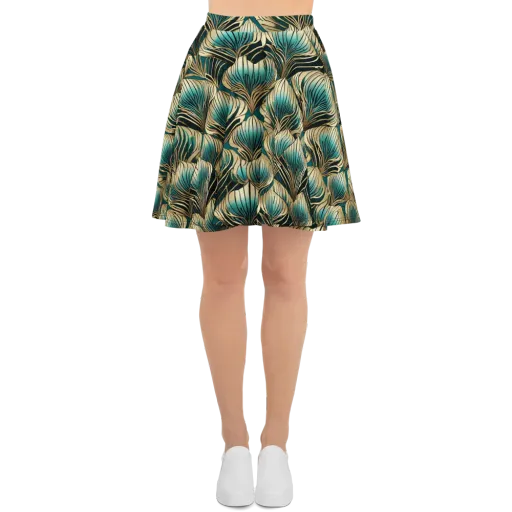 Turquoise Allium on a Skater Skirt