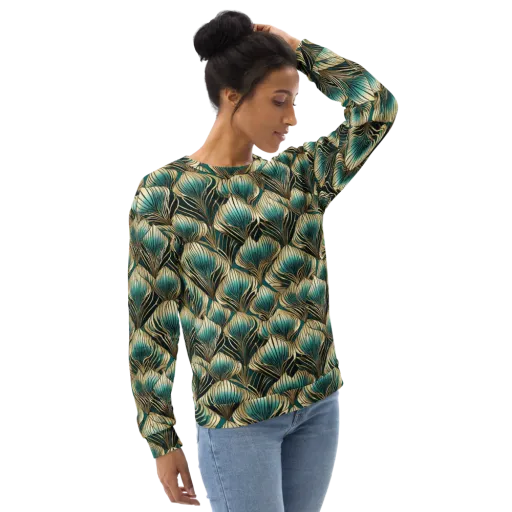Turquoise Allium on a Sweatshirt