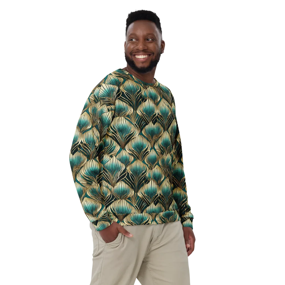 Turquoise Allium on Sweatshirt — Front