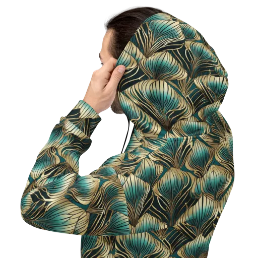 Turquoise Allium on a Hoodie