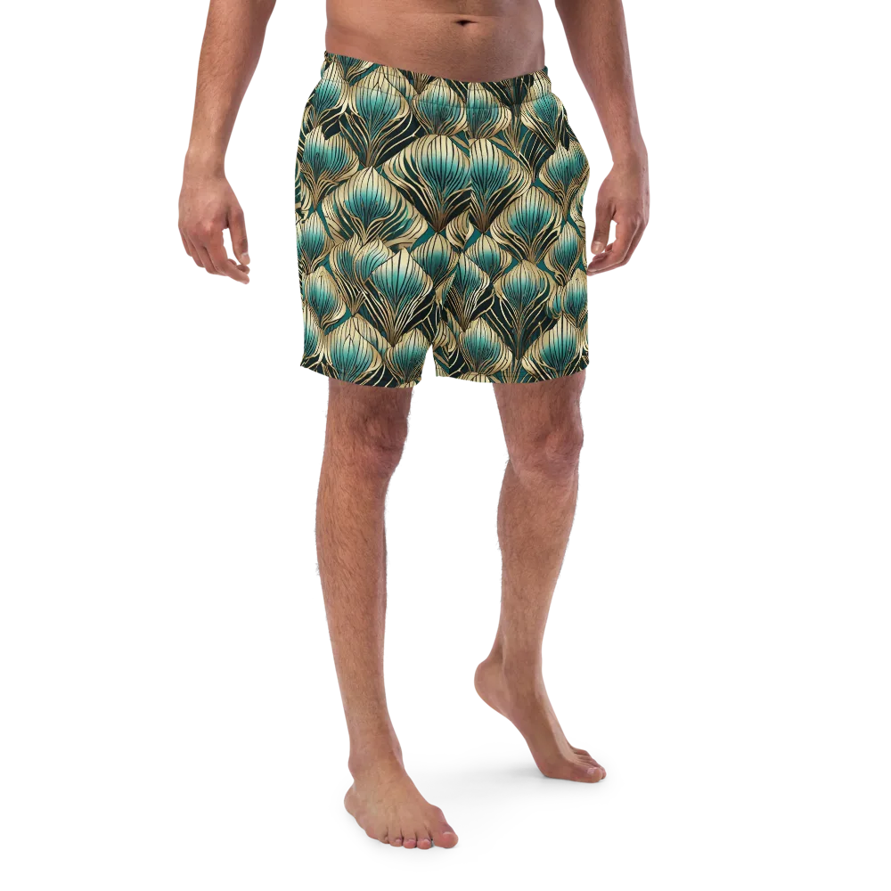 Turquoise Allium on Swim Trunks — Front
