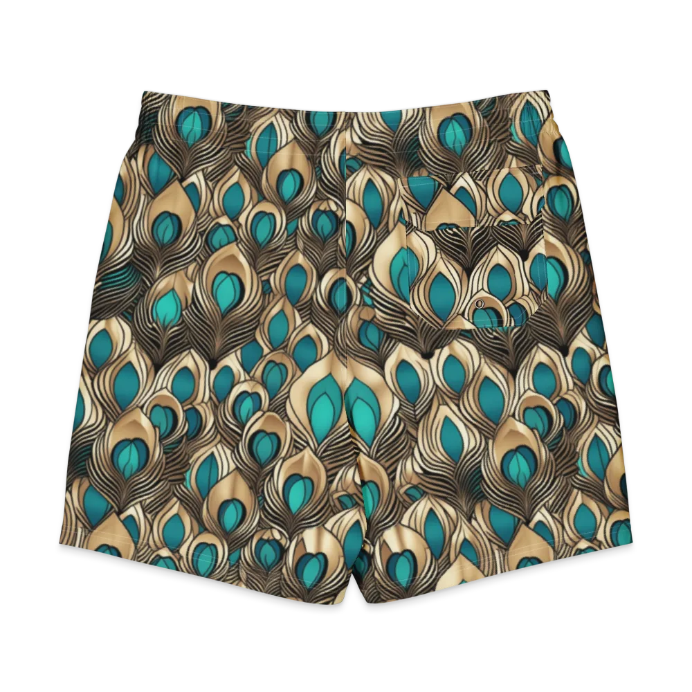 Gilded Feather on Men's Board Shorts — Back