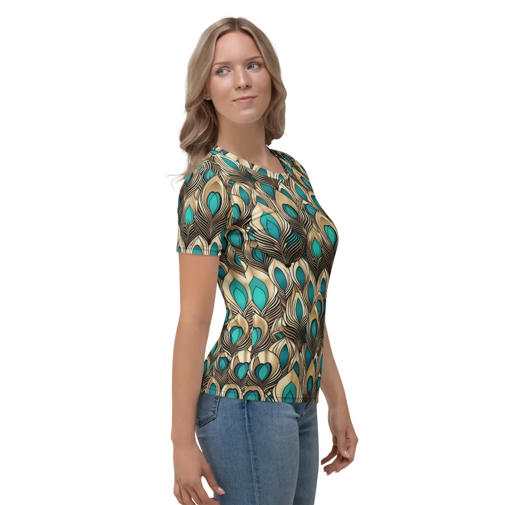 Gilded Feather on Women's Crew Neck T-Shirt — Right