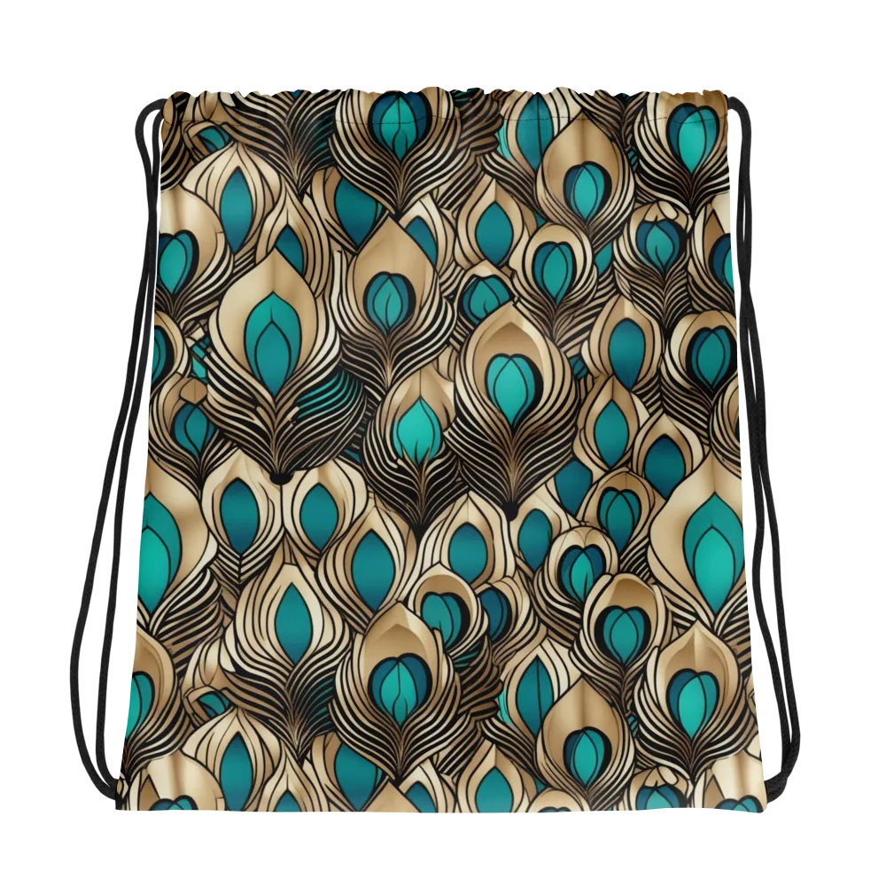 Gilded Feather on Drawstring Bag — Photo
