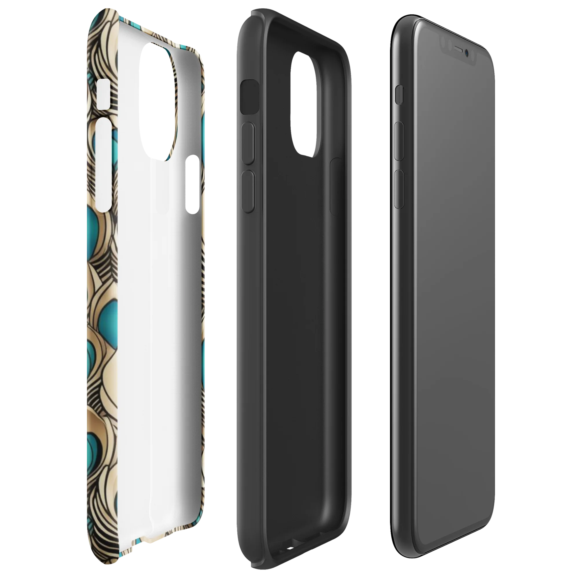 Gilded Feather on Tough Case for iPhone® — Right
