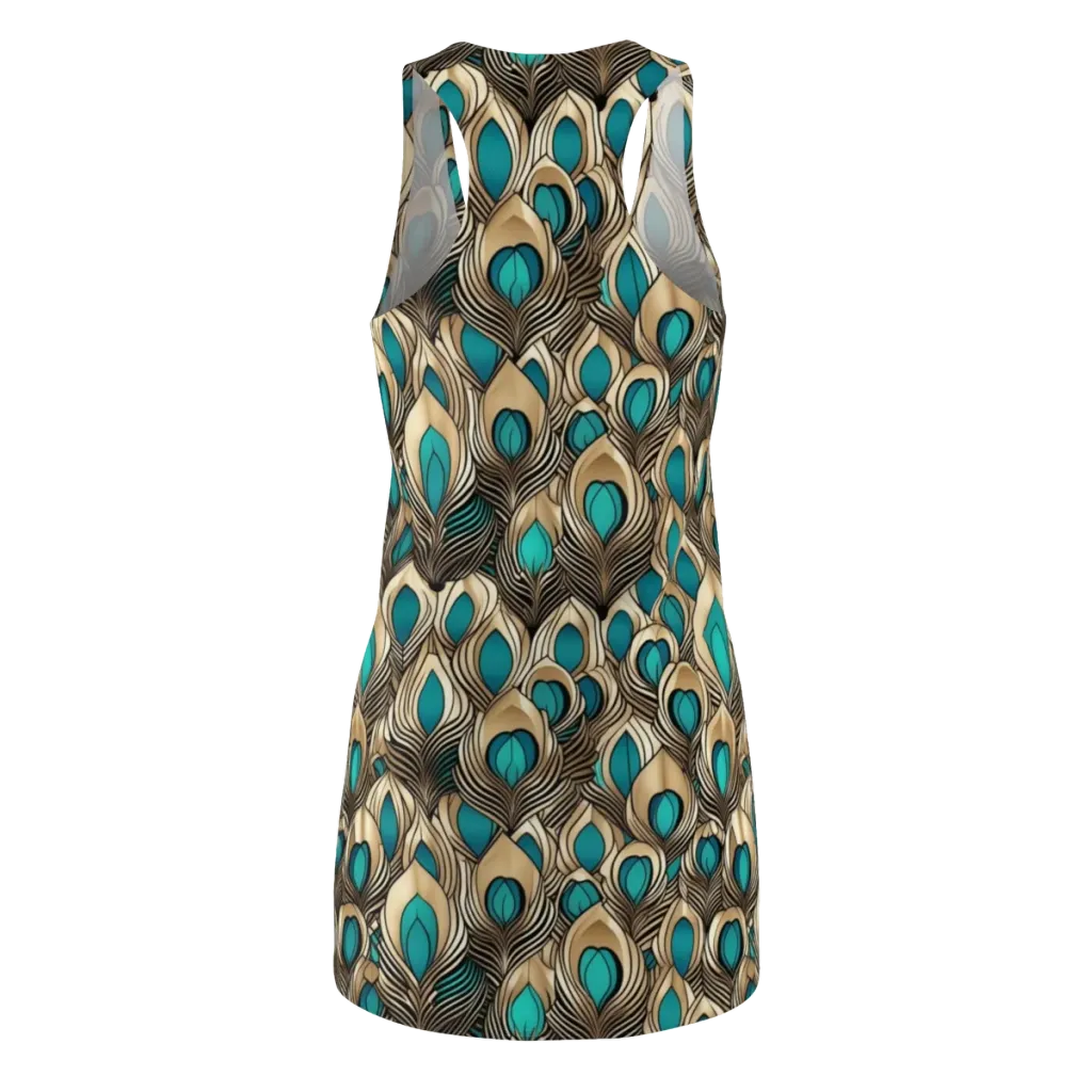 Gilded Feather on Racerback Dress — Back