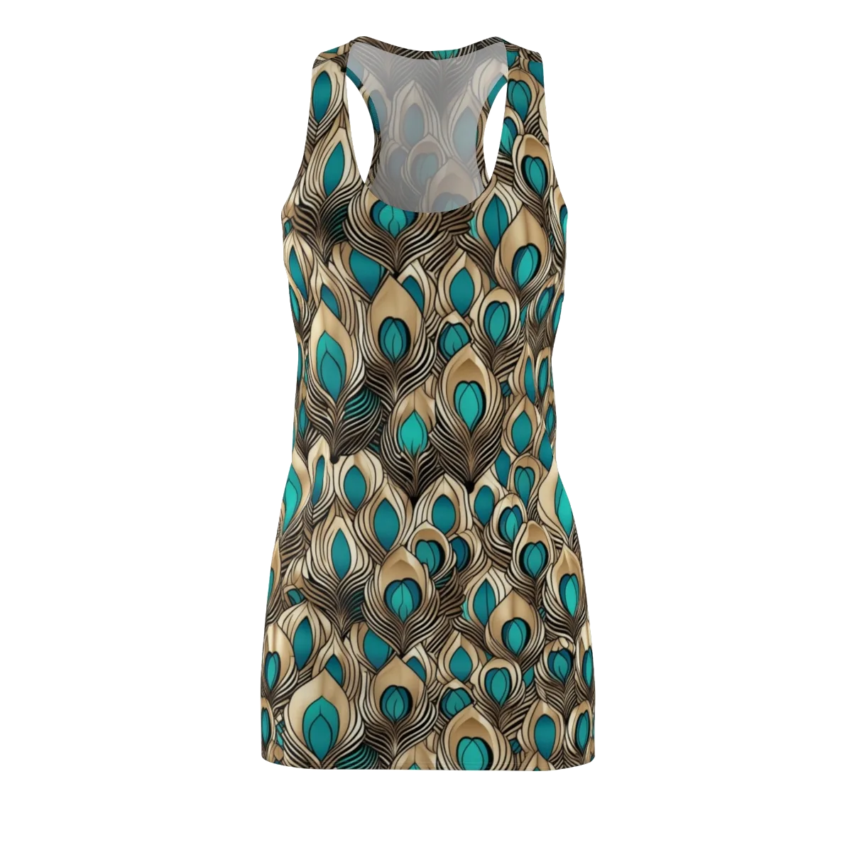 Gilded Feather on Racerback Dress — Front