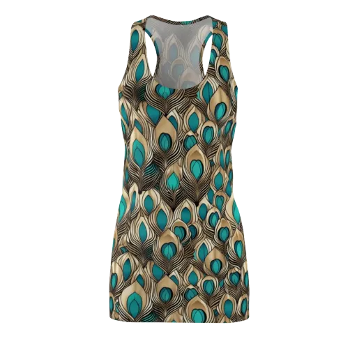 Gilded Feather on a Racerback Dress