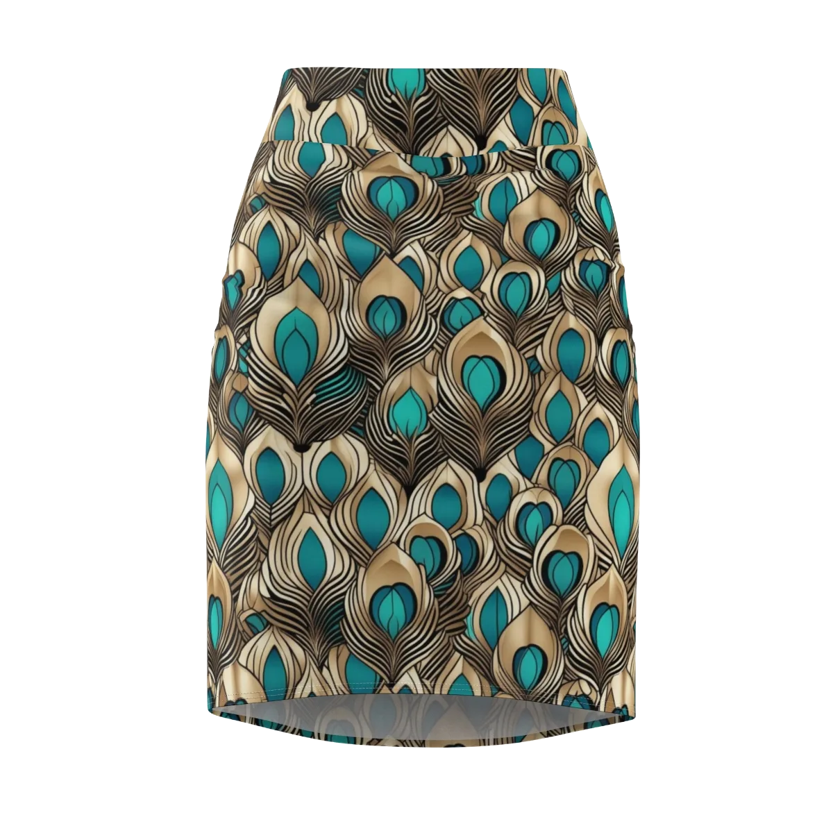 Gilded Feather on Pencil Skirt — Front