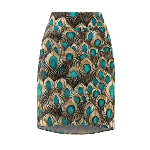 Gilded Feather on a Pencil Skirt
