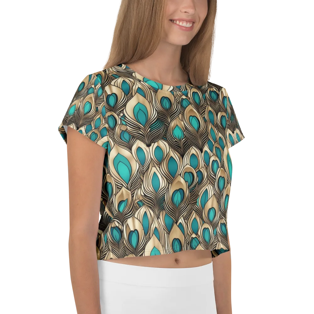 Gilded Feather on Crop Tee — Right