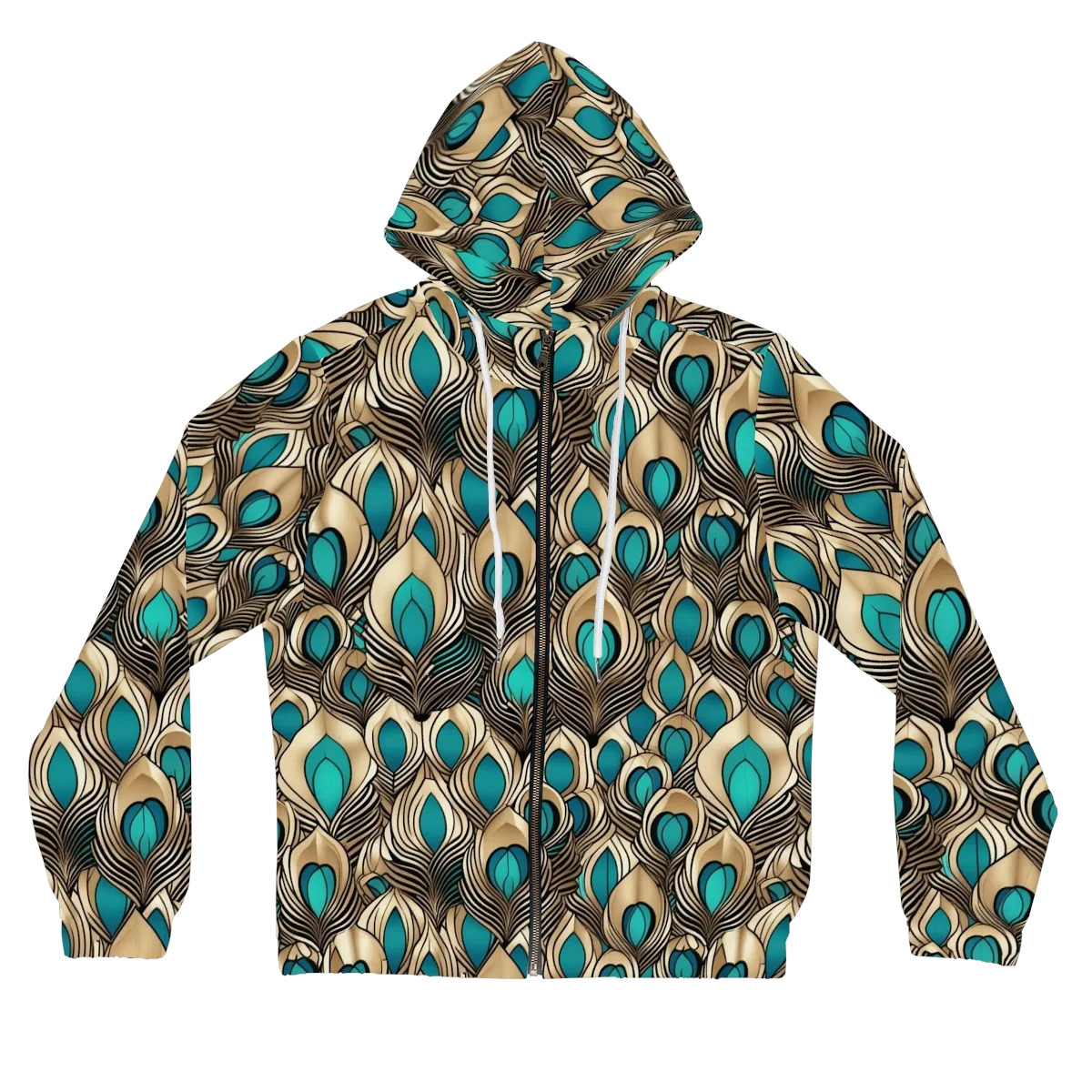 Gilded Feather on Women's Full-Zip Hoodie — Front