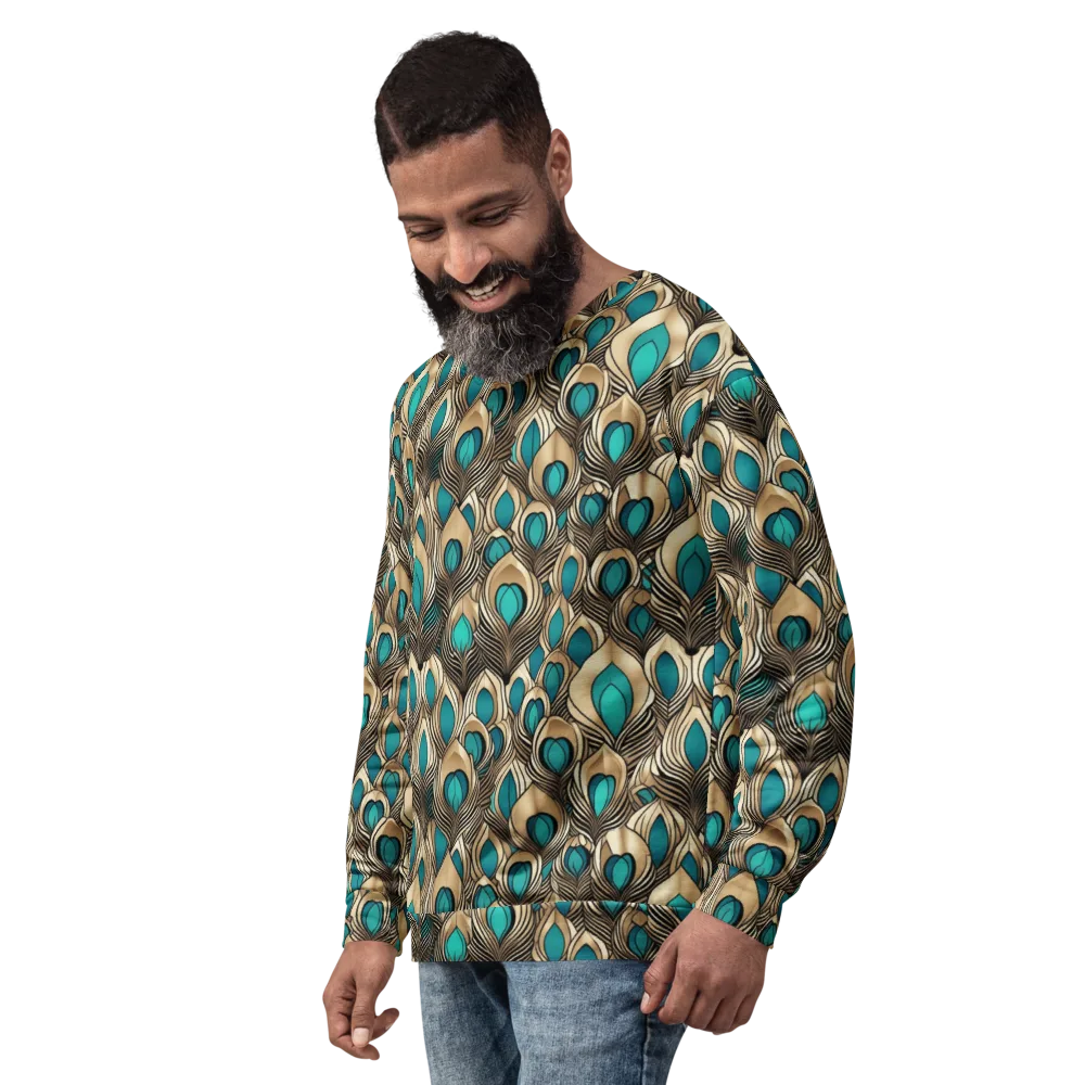 Gilded Feather on Sweatshirt — Left Front
