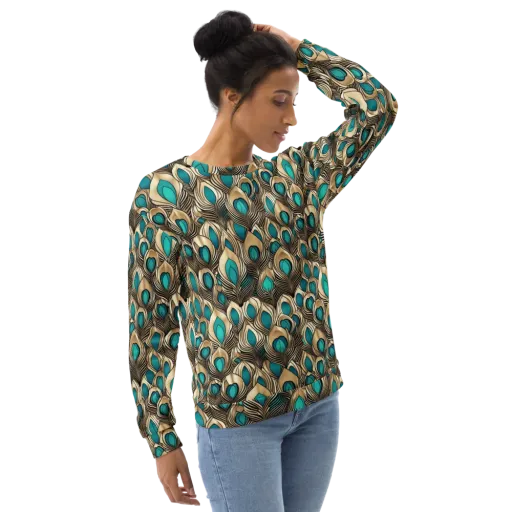 Gilded Feather on a Sweatshirt