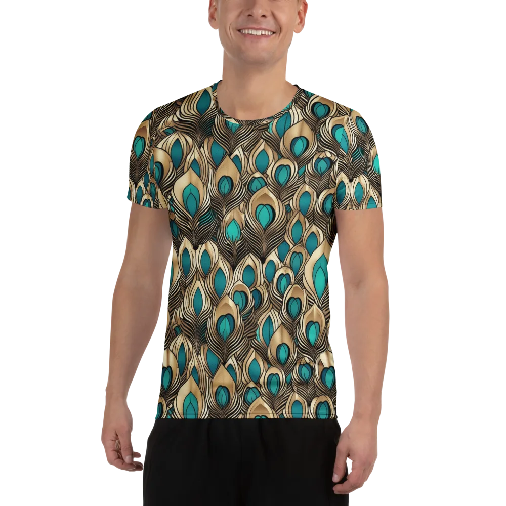 Gilded Feather on Men's Athletic T-Shirt — Front