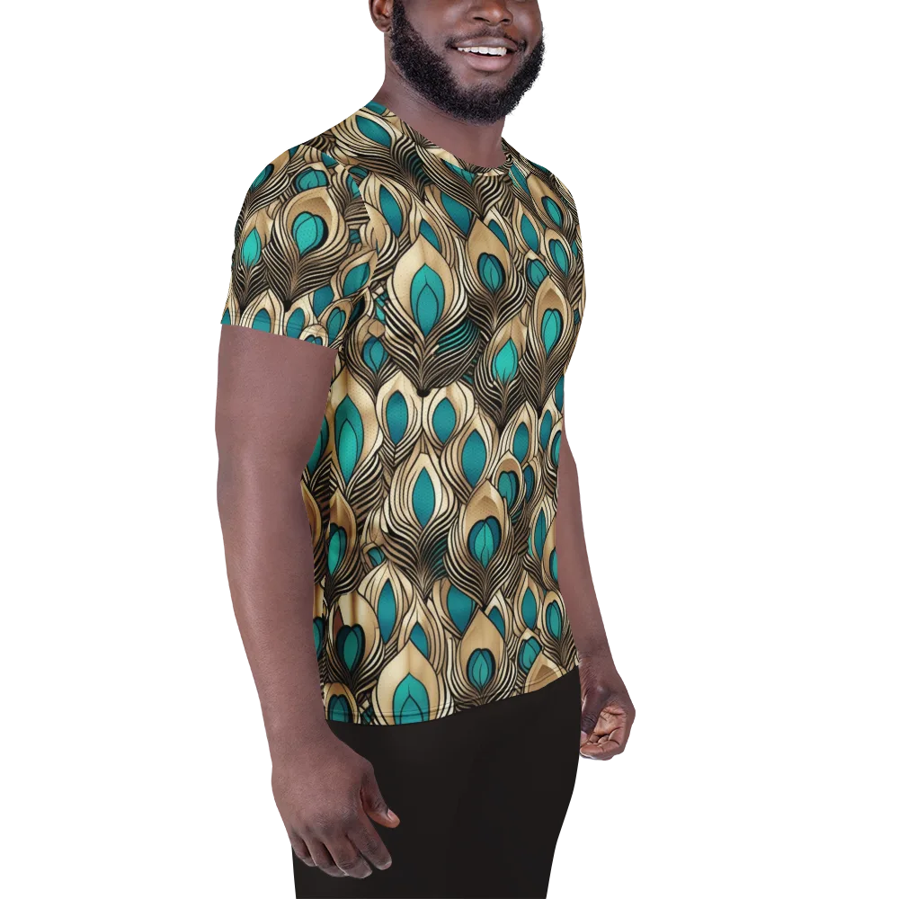 Gilded Feather on Men's Athletic T-Shirt — Right