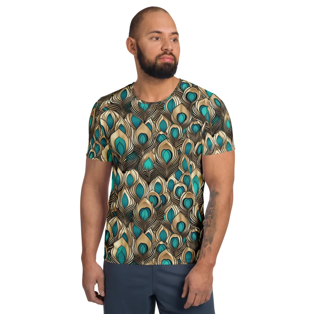 Gilded Feather on Men's Athletic T-Shirt — Front