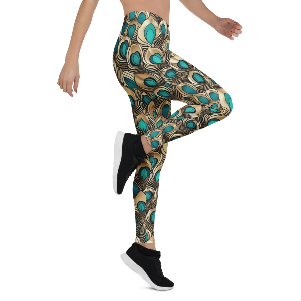 Gilded Feather on Leggings — Right