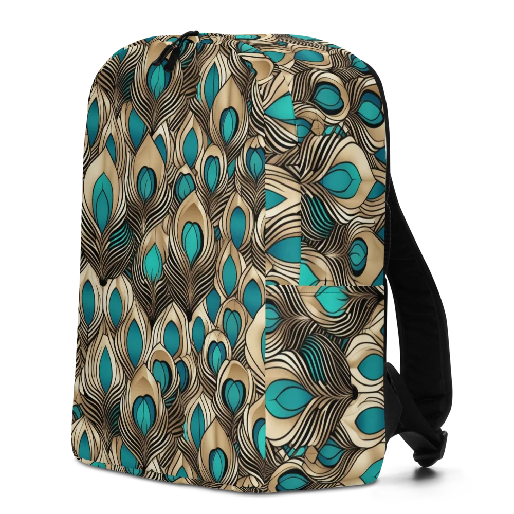 Gilded Feather on Minimalist Backpack — Left