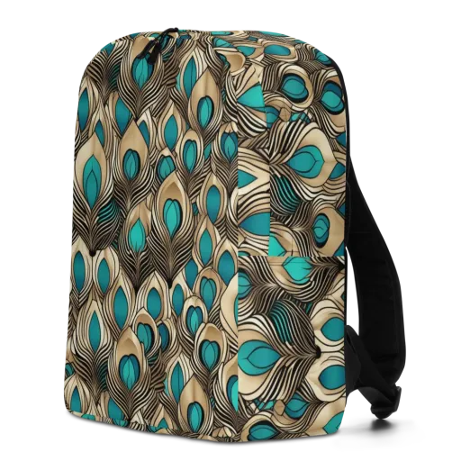 Gilded Feather on a Minimalist Backpack