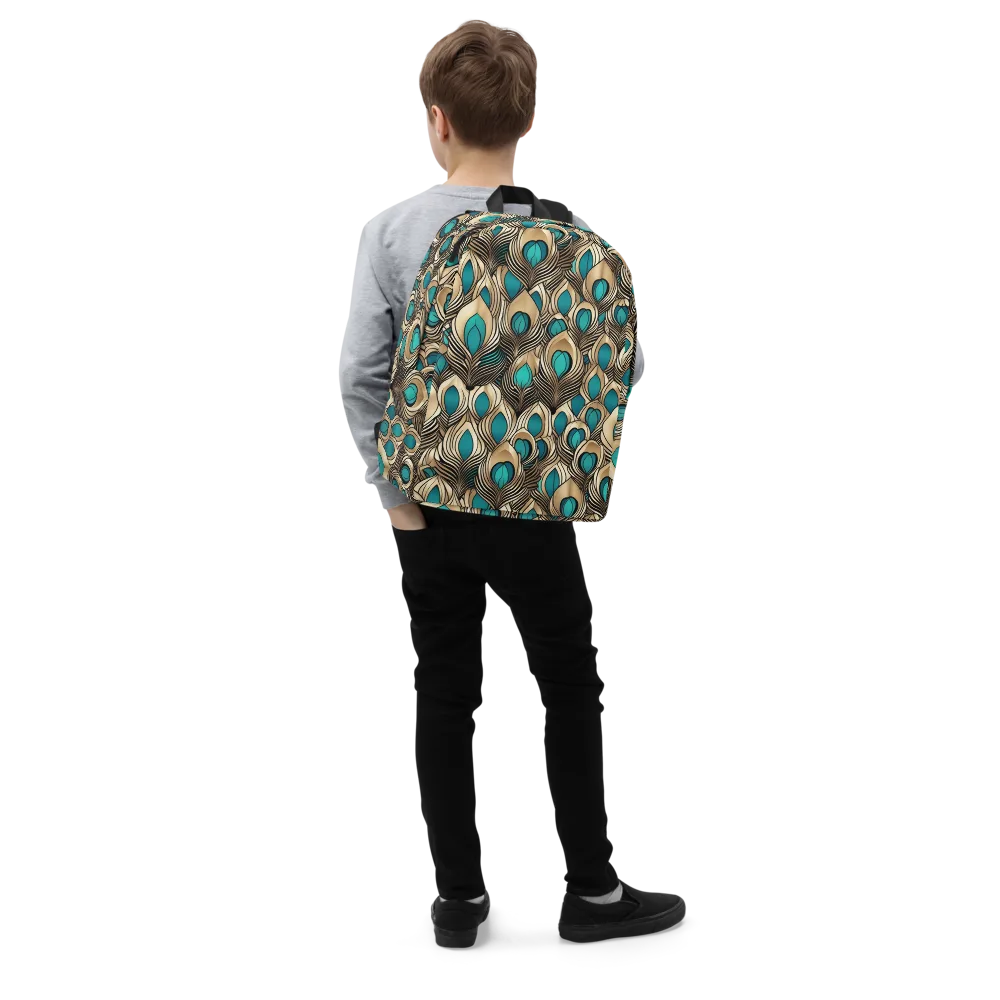 Gilded Feather on Minimalist Backpack — Right Front