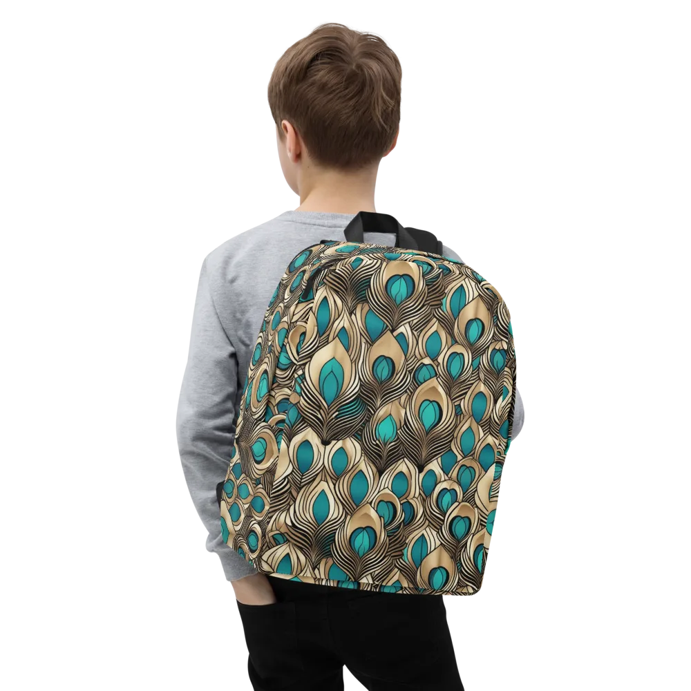 Gilded Feather on Minimalist Backpack — Zoomed-in