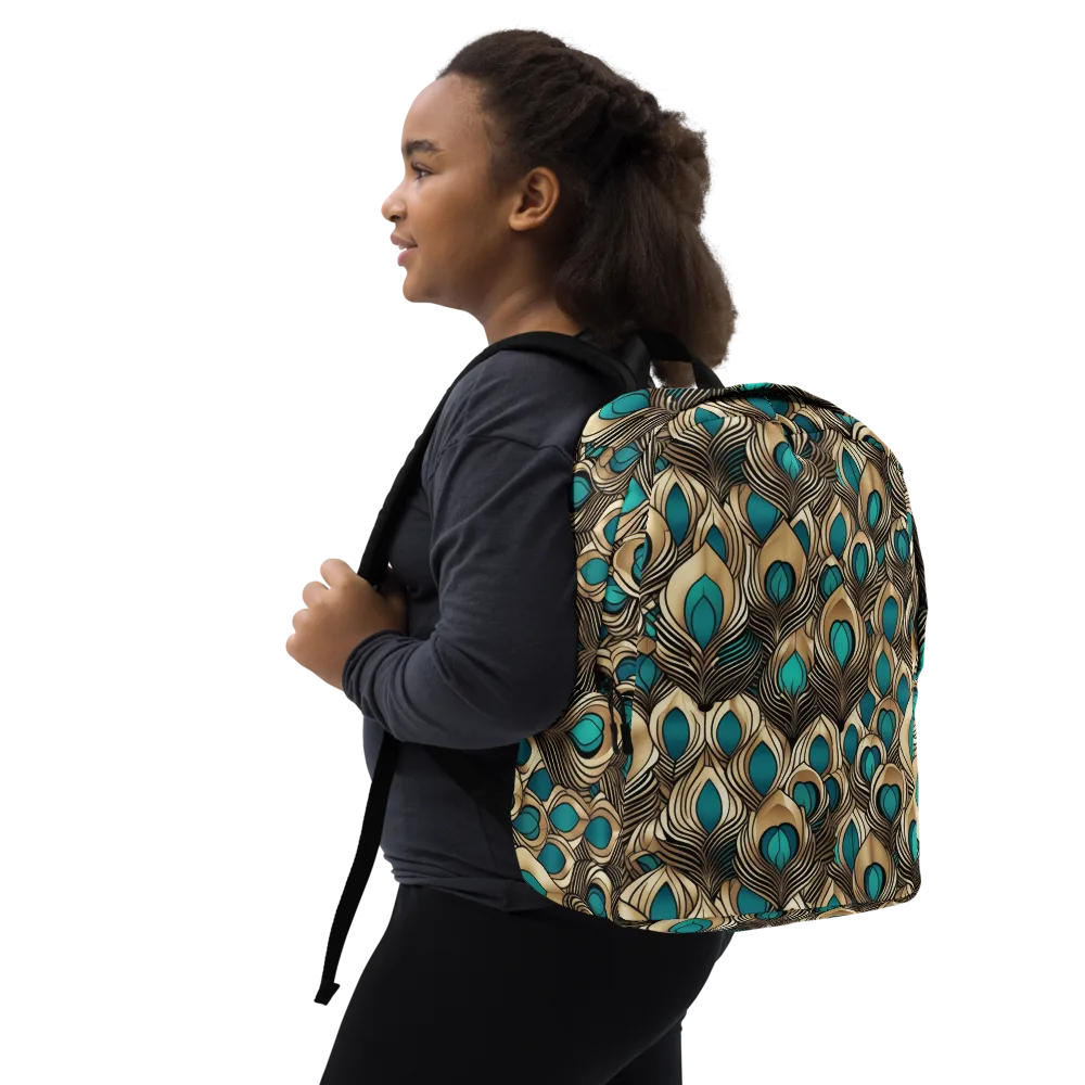 Gilded Feather on Minimalist Backpack — Right Front