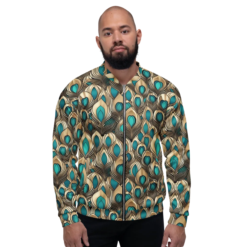 Gilded Feather on Bomber Jacket — Front