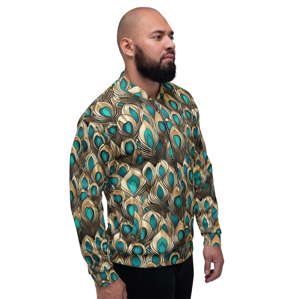 Gilded Feather on Bomber Jacket — Right